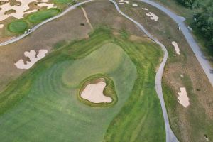 Arcadia Bluffs (Bluffs) 1st Green Aerial